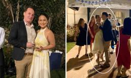 Dù chân đau nhưng vợ mới vẫn tình tứ nhảy cùng chồng cũ Hồng Nhung