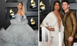 Thảm đỏ Grammy 2020: Ariana Grande hóa cô dâu lộng lẫy; Hoa hậu thế giới 2000 khoe ngực táo bạo với đầm khoét sâu tới rốn 