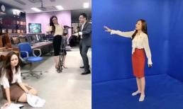 BTV thời tiết xinh đẹp của VTV hé lộ hậu trường dẫn chương trình bản tin thời tiết