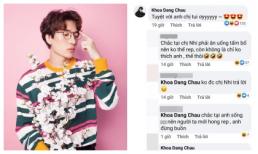 Bị 'chọc quê' khi Đông Nhi 'bơ' bình luận chúc mừng, Châu Đăng Khoa phản ứng bất ngờ