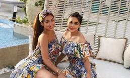 Mẹ chồng Tăng Thanh Hà mặc đồ đôi với con gái tại Villa Vũng Tàu: Nhan sắc cực phẩm, giống hai chị em 