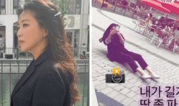 'Bó tay' với khoảnh khắc 'Đệ nhất mỹ nhân xứ Hàn' nằm dài xuống đất chỉ để làm điều này 