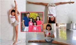 Con gái 8 tuổi của siêu mẫu Bình Minh thể hiện loạt động tác xoạc chân, uốn dẻo cực điêu luyện