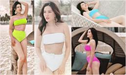 Bảo Thy 'chơi chiêu' photoshop một bộ bikini thành 4 màu khác nhau để mặc sức sống ảo