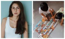 Hà Tăng khoe ảnh thú vui của hai con ngày cuối tuần, gia đình giàu có cũng giản dị như ai