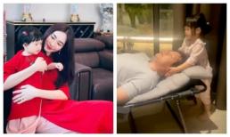 Con gái Đặng Thu Thảo đốn tim với khoảnh khắc mát-xa cho bố
