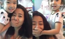 Dân mạng nghẹn ngào truyền tay đoạn clip bé Lavie lấy tay che miệng, không cho mẹ hát nhạc buồn