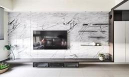 Không nên ốp đá cẩm thạch trên tường TV, người thông minh giờ sử dụng chất liệu khác, vừa tiết kiệm tiền vừa thiết thực