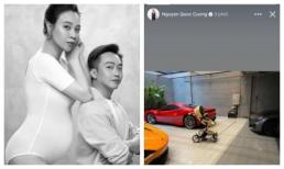 Cường Đô la chuẩn bị món quà đầu tiên cho con đầu lòng với Đàm Thu Trang, khoe khéo luôn dàn siêu xe