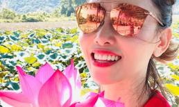 Hoa hậu Mai Thanh bất ngờ khoe vóc dáng quyến rũ giữa không gian xanh mướt