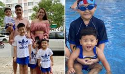 Vợ chồng Hải Băng dẫn con chung, con riêng đi chơi cuối tuần, hành động của cậu cả với em út gây chú ý