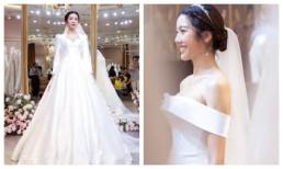 Thuý Vân chính thức hé lộ váy cưới lộng lẫy, gợi cảm hết nấc