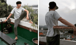 Kim Soo Hyun gây cười với loạt ảnh 'trai đẹp giả nghèo': Hết đi dép lê lại quay sang bưng mẹt 