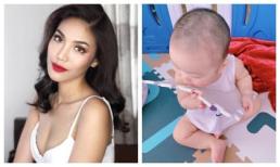 Sau khi hết chàm, quý tử nhà Lan Khuê lại chiếm spotlight vì quá bụ bẫm