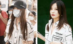 Lên đồ với 2 tông màu đen trắng, Angelababy bị phát hiện 'đụng hàng' Triệu Vy 