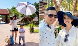 Jennifer Phạm 'tay xách nách mang' khi đi du lịch cùng gia đình chồng ở Đà Nẵng