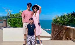 Bầu 7 tháng, Thu Thủy vẫn thon gọn xinh đẹp khi đi du lịch cùng chồng con 