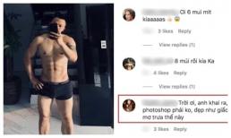 Vũ Khắc Tiệp mặc đồ lót khoe cơ bụng 6 múi nhưng bị nghi dùng phần mềm chỉnh sửa ảnh