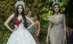 Lan Khuê tái xuất khoe nhan sắc nữ thần, Khánh Vân mang vương miện Hoa hậu bạc tỷ lên sàn catwalk