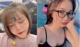 Bạn gái Quang Hải cắt phăng mái tóc dài, Nhật Lê khéo phô vòng một ở bể bơi