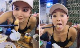 Thanh Hương ăn đuông dừa khiến loạt dân mạng khiếp sợ