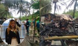 Hoa hậu Thanh Thúy ủng hộ cho 3 gia đình bị cháy nhà được xây nhà mới