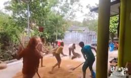 Clip cào thóc chạy mưa khiến những người xa quê cảm thấy rưng rưng nhớ về những ngày trẻ