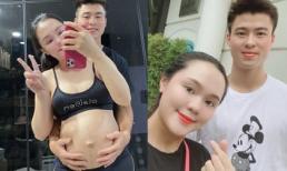 Quỳnh Anh đăng ảnh bụng bầu tròn căng khi được Duy Mạnh ôm đầy tình cảm