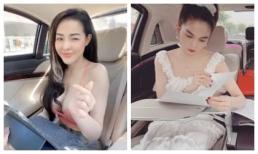 Bắt chước phong cách doanh nhân làm việc trên xe như Ngọc Trinh, Ngân 98 nhận mỉa mai: 'Vịt mãi là vịt'