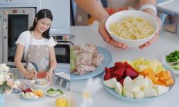 Hoa hậu Ngọc Hân chia sẻ công thức nấu món ngon lạ miệng cho bà bầu -  nui hầm rau củ sườn non