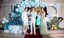 Hoàng Bách hạnh phúc bên gia đình mừng thôi nôi con trai út