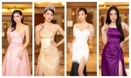 Hoa hậu Tiểu Vy đội vương miện 3 tỉ, đeo trang sức nửa tỉ đầy quyền lực đọ dáng cùng dàn Hậu đình đám