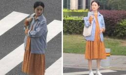 Triệu Lệ Dĩnh khiến nhiều người bất ngờ khi vác bụng bầu trên phố