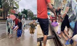 Sản phụ đẻ rơi trên thuyền trong ngày mưa lũ cảm thấy may mắn vì được người lạ giúp đỡ