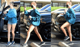 Bà xã Justin Bieber khoe chân thon dài khi đi tập thể thao, vẫn vui vẻ rạng ngời mặc kệ tin đồn xăm tên người yêu cũ của chồng