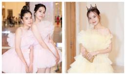 Mỹ nữ song sinh Nam Anh - Nam Em khoe vẻ đẹp 'công chúa', Midu đội vương miện nổi bật như bà hoàng