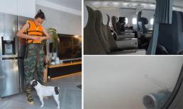 Ra miền Trung làm từ thiện, Lê Thúy lo lắng vì 'máy bay tiếp gần mặt đất 3 lần không thể đáp được rồi bay trên trời 2 tiếng'