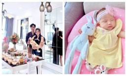 Thu Thuỷ hé lộ trọn vẹn dung mạo con gái trong tiệc đầy tháng