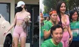 Bà xã Justin Bieber gặp sự cố hằn rõ vùng nhạy cảm còn thê thảm hơn Hoa hậu Mai Phương Thúy 