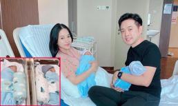 Vợ chồng Dương Khắc Linh lần đầu khoe mặt cặp song sinh, tiết lộ cả hai 'hú hét' vì biểu cảm đáng yêu đầu đời của các con
