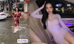 Trên Sài Gòn cực sang chảnh nhưng cứ về quê Thúy Vi lại xuề xòa, bung xõa hết cỡ