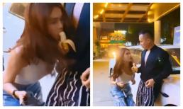 Ngọc Trinh bị chê thô tục trong clip ăn chuối trên tay Vũ Khắc Tiệp