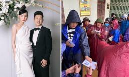 Lê Thúy đi từ thiện ở miền Trung âm cả tiền, chồng phản ứng ra sao?