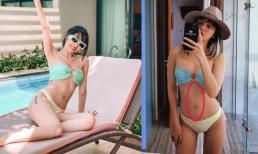 Lâu lắm mới đăng ảnh diện bikini, Bảo Anh bị soi đường dọc theo bụng như người có bầu, mới sinh xong?
