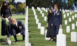 Bị Hoàng gia Anh khước từ, Meghan và Harry lại 'diễn sâu' khi nắm tay nhau đi tới nghĩa trang 