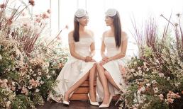 Bạn gái NSND Công Lý diện váy cưới, đọ sắc bên Á hậu Thụy Vân