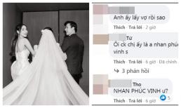 Nhã Phương đăng bức ảnh Nhan Phúc Vinh dắt tay cô dâu vào lễ đường khiến dân mạng hoảng hốt