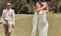 Hé lộ ảnh cưới đầu tiên mang phong cách sân golf của MC Thu Hoài