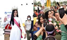 Hoa hậu Việt Nam Đỗ Thị Hà về quê, hàng nghìn người dân Thanh Hóa bao vây đón chờ