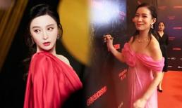 Cùng diện váy hồng cánh sen nhưng Phạm Băng Băng đẹp tựa nữ thần, Xa Thi Mạn bị chê như khoác rèm cửa lên người